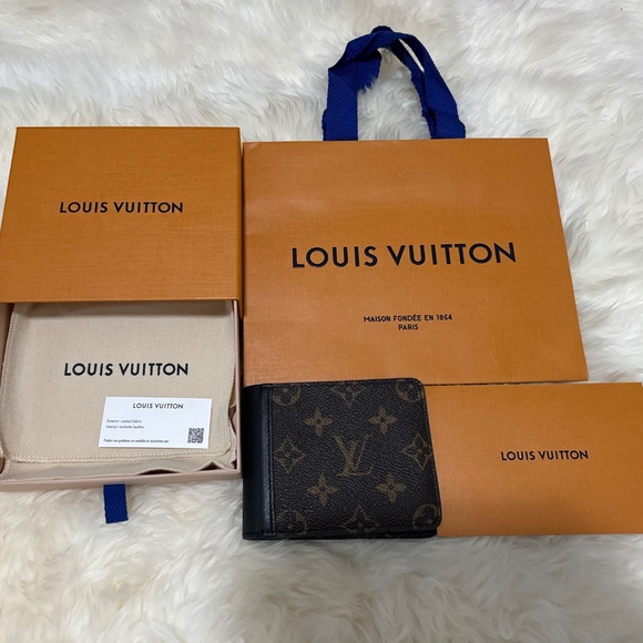 Auth Louis Vuitton Men Wallet PF Gaspar Monogram Macassar Brown/Black #M93801 - Picture 1 of 12
